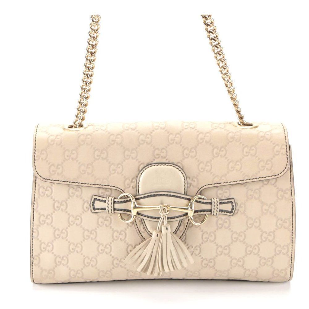 Authentic Gucci Emily Chain Flap Bag Medium in Guccissima Leather - Picture 2 of 12